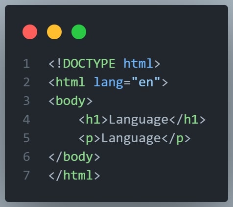 Lang Example for en