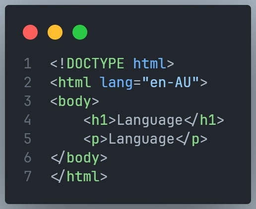 Lang Example for en and au